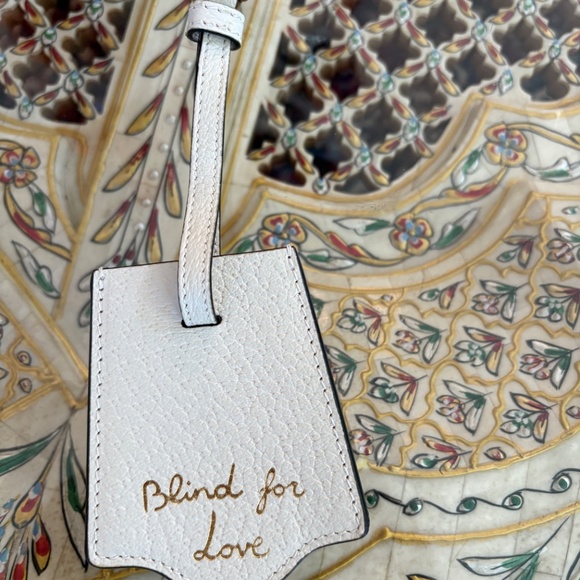 Limited Edition GUCCI White Leather GG Supreme Queen Margaret Pearl/Garnet Bee - Picture 12 of 13